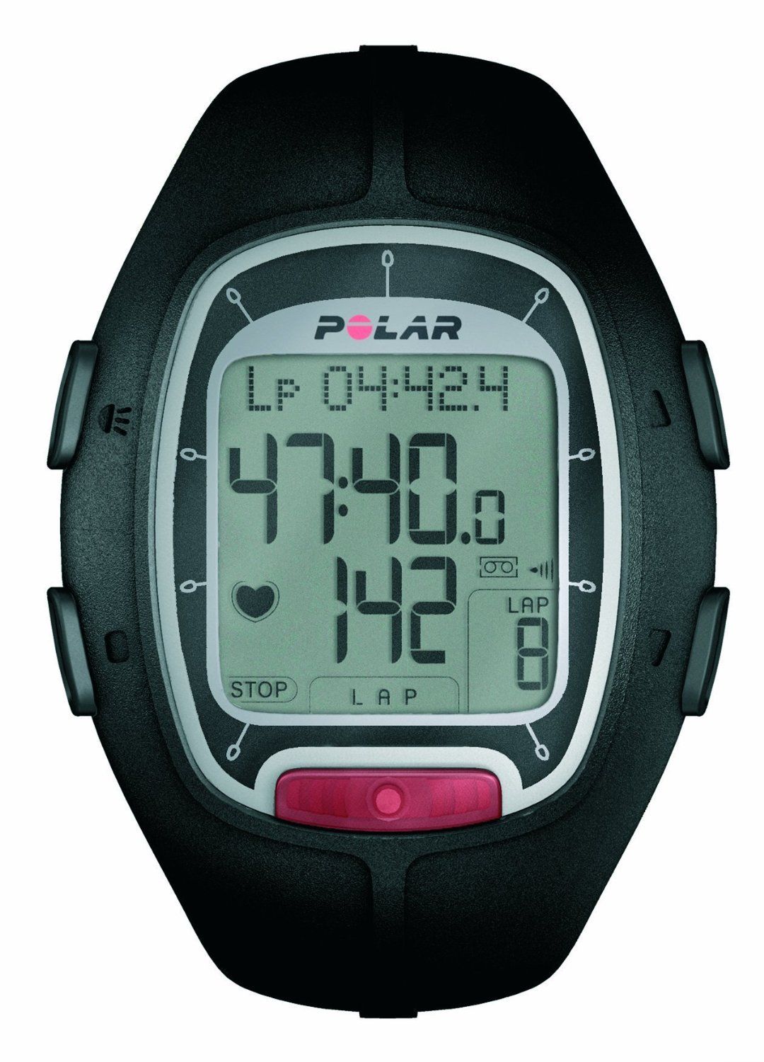 Polar RS100 Laufsport-Computer, schwarz, inkl. WearLink Textilsender